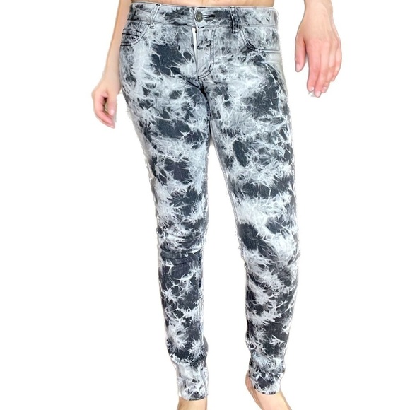 Indigo Rein - Size 7 Acid Bleach Washed Stretch Jeans - Picture 1 of 10